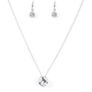 Necklace and Earrings (Set) - Rhinestone
